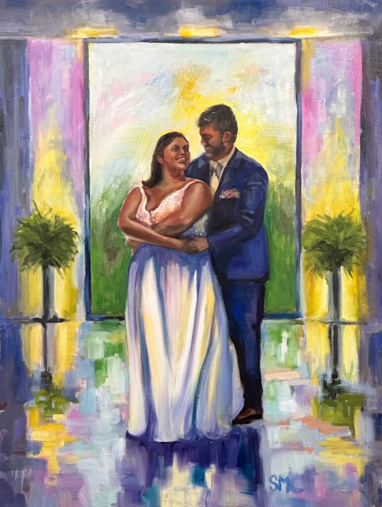 Emily and Keenan wedding painting 2024