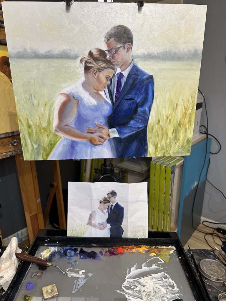 Wedding Painting from a Photo creativelyweddings.com